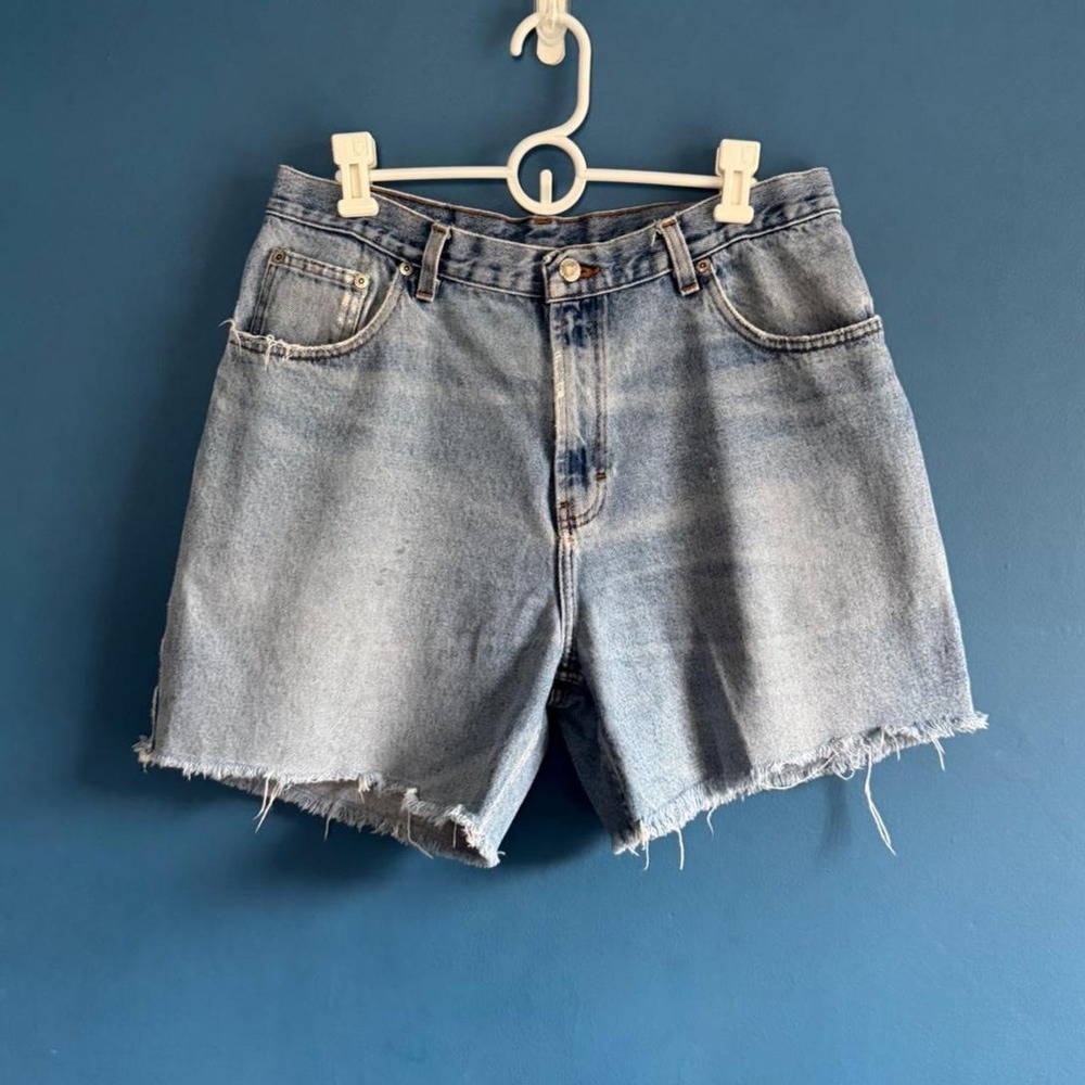 Vintage Denim Cutoff Shorts Men's Size 34 Maker's Mark Light Wash Jean Jorts